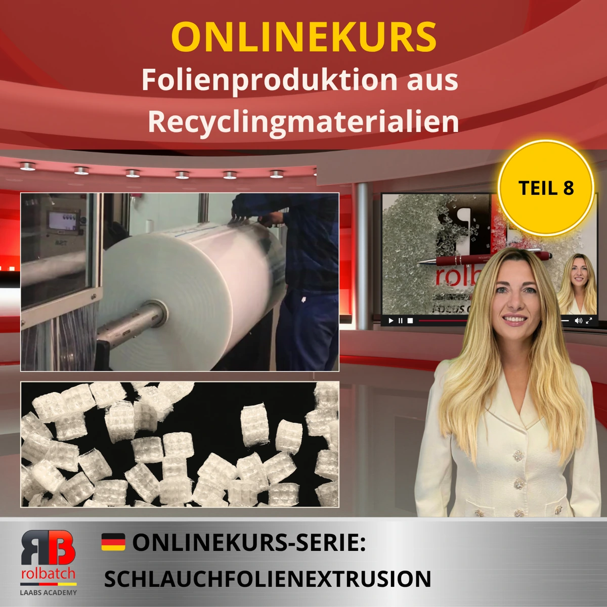 Cover von Teil 8: Folienproduktion aus Recyclingrohstoffen und Recycling eigener Folien