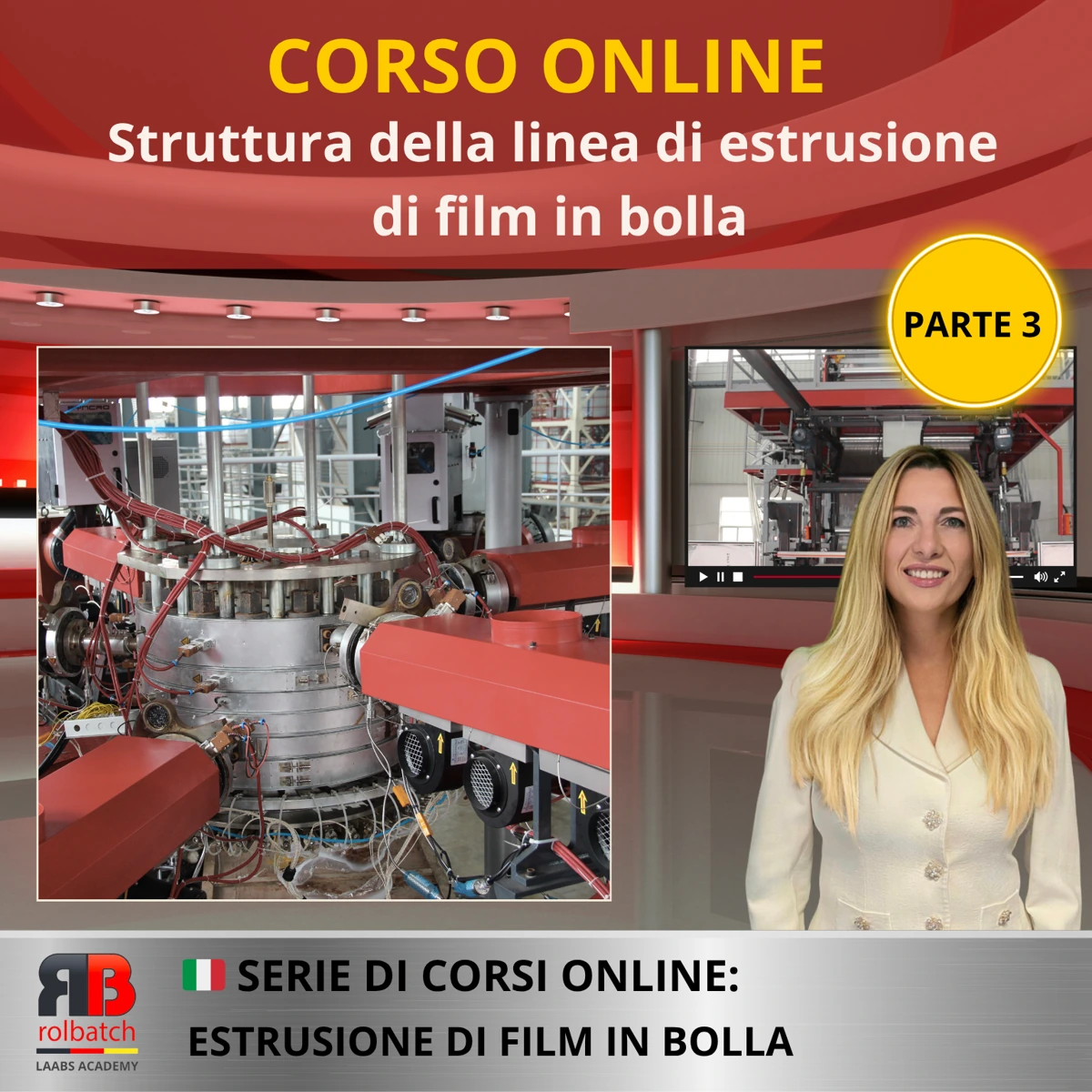 Copertina del corso: Struttura della linea di estrusione del film, parte 3