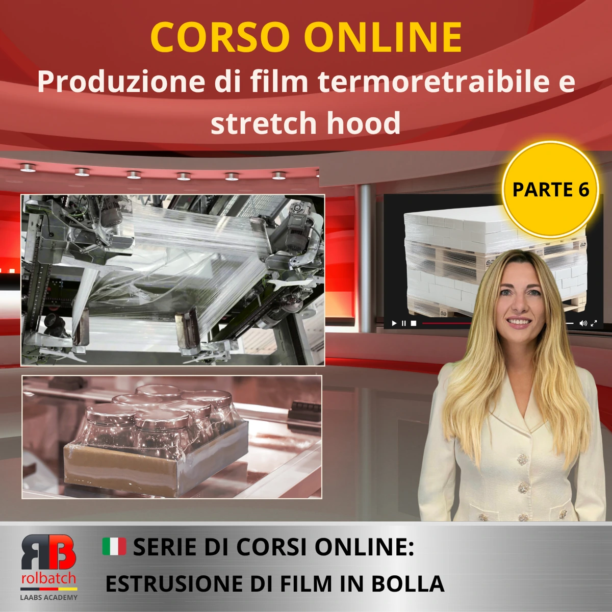 Copertina della parte 6: Produzione di film termoretraibile e Stretch Hood